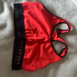 Under Armour Women's Red/orange Sports Bra